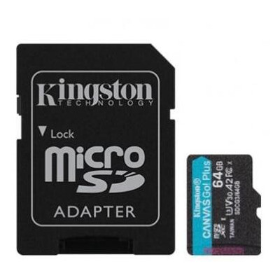 Карта пам'яті Kingston 64GB microSDXC class 10 UHS-I U3 A2 Canvas Go Plus (SDCG3/64GB) фото №2