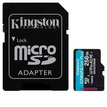 Карта пам'яті Kingston MicroSDXC 256GB UHS-I/U3 Class 10 Canvas Go! Plus R170/W90MB/s SD-адаптер (SDCG3/256GB) фото №1