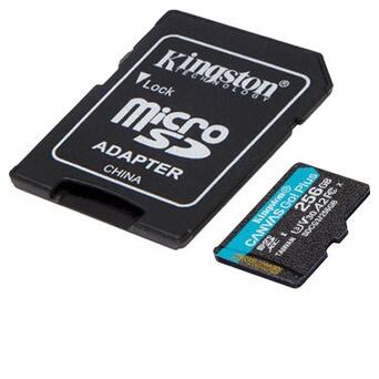 Карта пам'яті Kingston MicroSDXC 256GB UHS-I/U3 Class 10 Canvas Go! Plus R170/W90MB/s SD-адаптер (SDCG3/256GB) фото №2