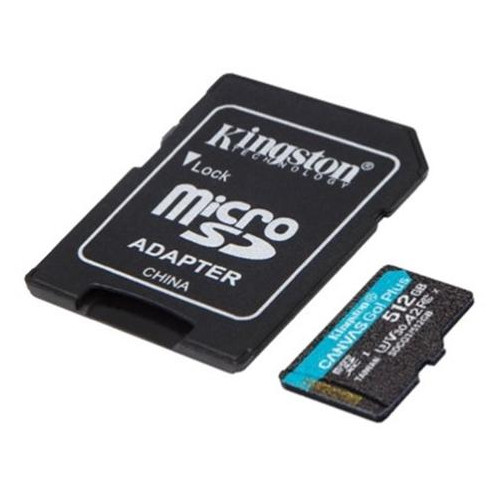 Карта пам'яті Kingston MicroSDXC 512GB UHS-I/U3 Class 10 Canvas Go! Plus R170/W90MB/s SD-адаптер (SDCG3/512GB) фото №2