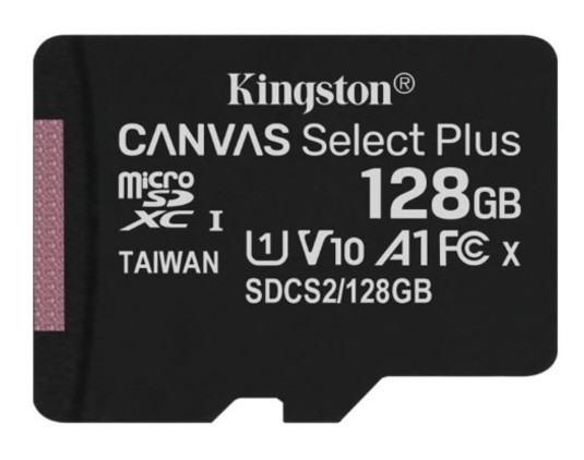 Карта пам'яті Kingston MicroSDXC 128GB UHS-I Class 10 Canvas Select Plus R100MB/s (SDCS2/128GBSP) фото №1