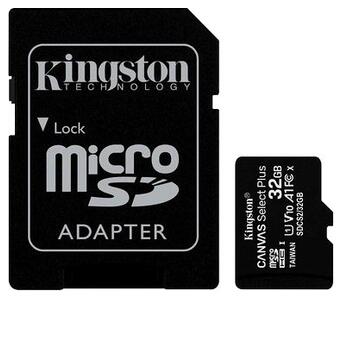 Карта пам'яті Kingston MicroSDHC 2х32GB UHS-I Class 10 Canvas Select Plus R100MB/s SD-адаптер (SDCS2/32GB-2P1A) фото №2