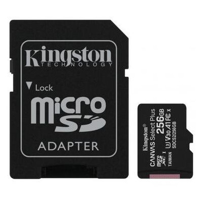 Карта пам'яті Kingston 256GB microSD class 10 A1 Canvas Select Plus (SDCS2/256GB) фото №1