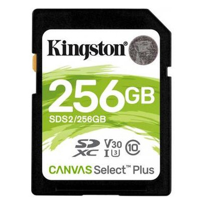 Карта пам'яті Kingston 256GB SDXC class 10 UHS-I U3 Canvas Select Plus (SDS2/256GB) фото №1