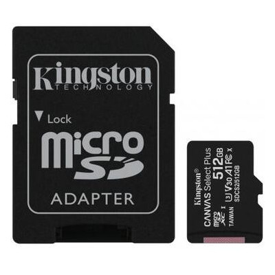 Карта пам'яті Kingston 512GB microSD class 10 A1 Canvas Select Plus (SDCS2/512GB) фото №1