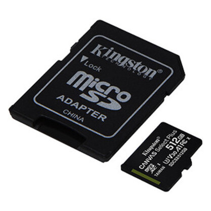 Карта памяти Kingston 512GB microSDXC C10 UHS-I U3 A1 R100/W85MB/s + SD (JN63SDCS2/512GB) фото №2