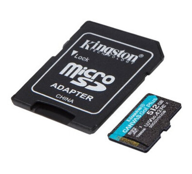 Карта памяти Kingston 512GB microSDXC C10 UHS-I U3 A2 R170/W90MB/s + SD адаптер (JN63SDCG3/512GB) фото №2