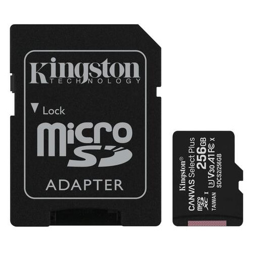 Карта пам'яті Kingston 256GB microSDXC C10 UHS-I R100/W85MB/s SD (JN63SDCS2/256GB) фото №1