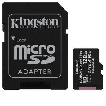 Карта пам'яті Kingston 128GB microSDXC C10 UHS-I R100MB/s SD (JN63SDCS2/128GB) фото №1