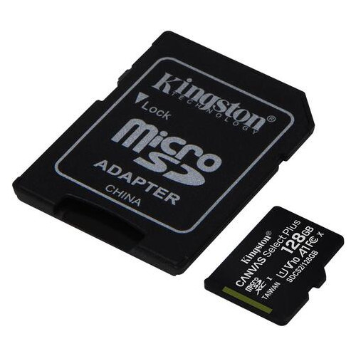 Карта пам'яті Kingston 128GB microSDXC C10 UHS-I R100MB/s SD (JN63SDCS2/128GB) фото №2