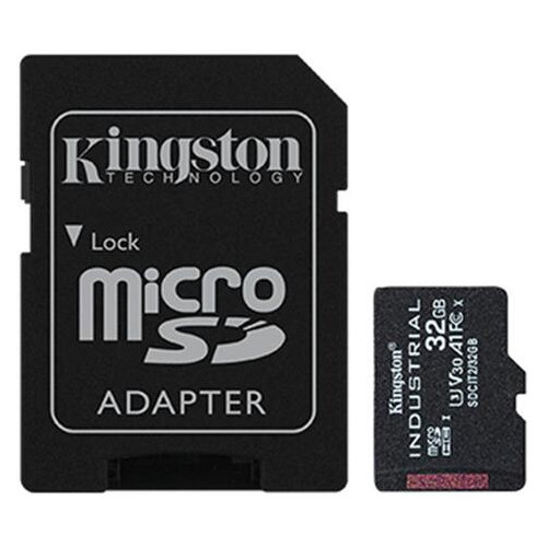 Карта памяти Kingston Industrial MicroSDHC 32GB UHS-I/U3 Class 10 + SD-adapter (SDCIT2/32GB)
