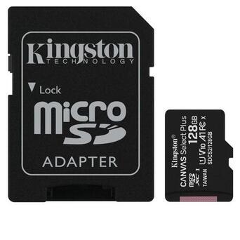 Карта пам'яті Kingston 128GB microSDXC C10 UHS-I R100MB/s SD (SDCS2/128GB) фото №1