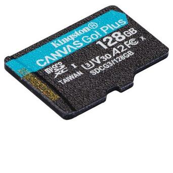 Карта пам'яті Kingston 128GB microSD class 10 UHS-I U3 A2 Canvas Go Plus (SDCG3/128GBSP) фото №3