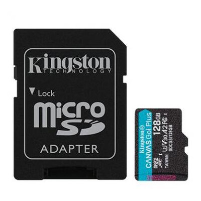 Карта пам'яті Kingston 128GB microSDXC 10 UHS-I U3 A2 Canvas Go Plus (SDCG3/128GB) фото №1