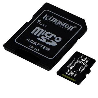 Карта пам'яті KINGSTON microSDXC 64Gb Canvas Select A1 (R100/W10) фото №2