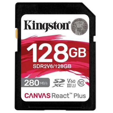 Карта пам'яті Kingston 128GB SDXC class 10 UHS-II U3 Canvas React Plus (SDR2V6/128GB) фото №1