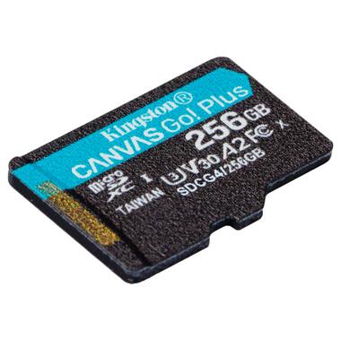 Карта пам'яті Kingston 256GB microSDXC сlass 10 UHS-I U3 V30 A2 Canvas Go Plus G4 (SDCG4/256GBSP) фото №2