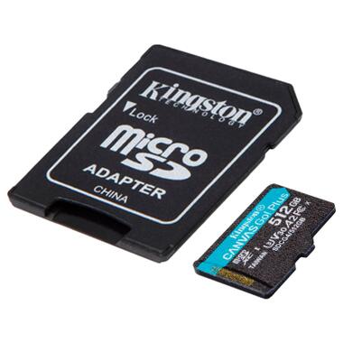 Карта пам'яті Kingston 512GB microSDXC сlass 10 UHS-I U3 V30 A2 Canvas Go Plus G4 (SDCG4/512GB) фото №2