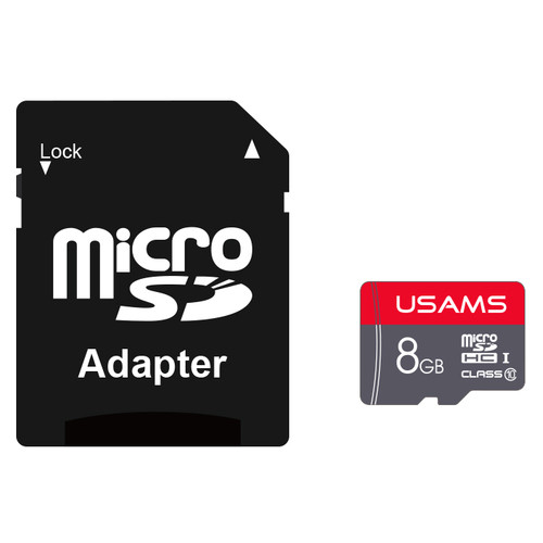 Карта памяти Micro SDHC Card с адаптером Usams US-ZB116 High Speed TF Card 8Gb фото №1