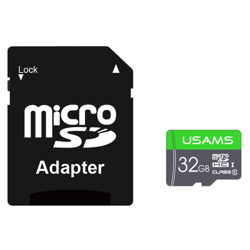 Карта памяти Micro SDHC Card с адаптером Usams US-ZB118 High Speed TF Card 32Gb фото №1