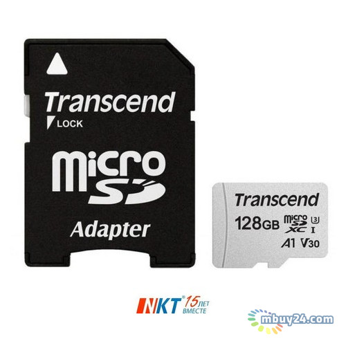 Карта пам'яті Transcend 128GB microSDHC C10 (TS128GUSD300S-A) фото №2