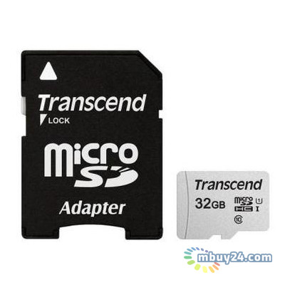 Карта пам'яті Transcend 32GB microSDHC C10 (TS32GUSD300S-A) фото №1
