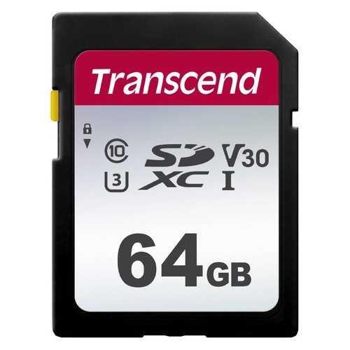 Карта пам'яті Transcend 64GB SDXC C10 UHS-I (TS64GSDC300S) фото №1