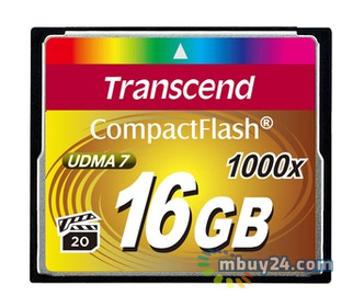 Карта пам'яті Transcend Compact Flash 16GB (1000X) (TS16GCF1000) фото №1