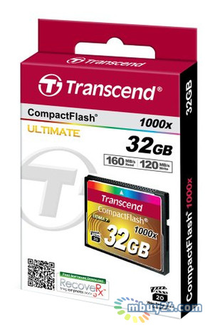 Карта пам'яті Transcend Compact Flash 32GB (1000X) (TS32GCF1000) фото №2