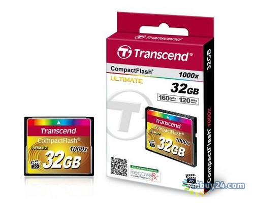 Карта пам'яті Transcend Compact Flash 32GB (1000X) (TS32GCF1000) фото №3
