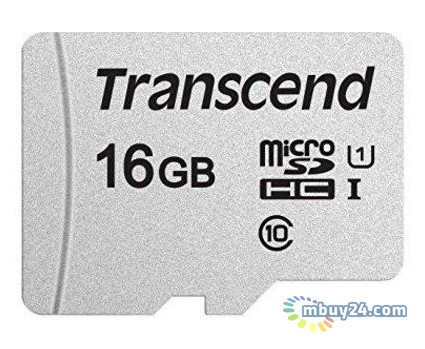 Карта пам'яті Transcend 16GB microSDHC C10 UHS-I (TS16GUSD300S) фото №1