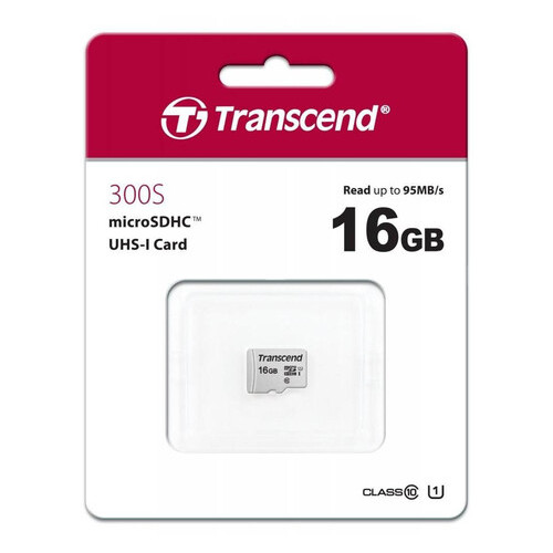 Карта пам'яті Transcend 16GB microSDHC C10 UHS-I (TS16GUSD300S) фото №3