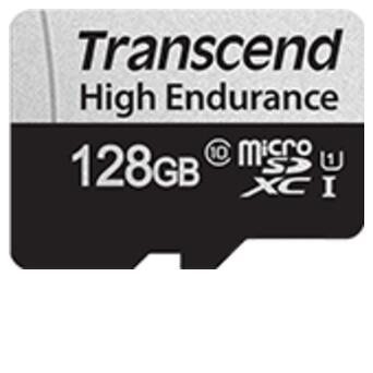 Карта пам'яті Transcend 128GB microSDXC C10 UHS-I U1 High Endurance 170TB (TS128GUSD350V) фото №1