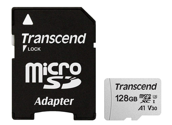 Карта пам'яті Transcend microSDXC 300S 128GB UHS-I U3 ad (TS128GUSD300S-A) фото №1