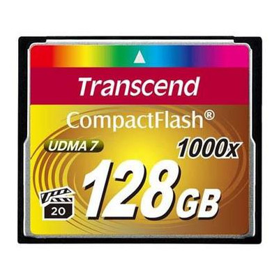 Карта памяти Transcend 128Gb Compact Flash 1000x (TS128GCF1000) (WY36dnd-92534) фото №1