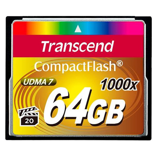 Карта пам'яті Transcend 64 GB 1000X CompactFlash Card (TS64GCF1000) (WY36dnd-92543) фото №1
