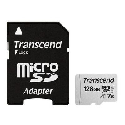 Карта пам'яті Transcend 128GB microSDXC class 10 UHS-I U3 (TS128GUSD300S-A) (TS128GUSD300S-A) фото №1