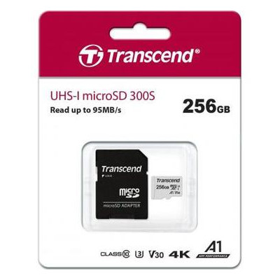 Карта пам'яті Transcend 256GB microSDXC class 10 UHS-I (TS256GUSD300S-A) фото №2