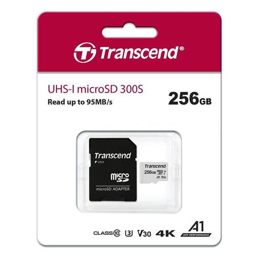 Карта пам'яті Transcend 256GB microSDXC class 10 UHS-I (TS256GUSD300S-A) фото №5