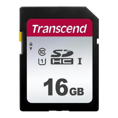 Карта пам'яті Transcend 16GB SDHC class 10 UHS-I U1 (TS16GSDC300S) фото №1