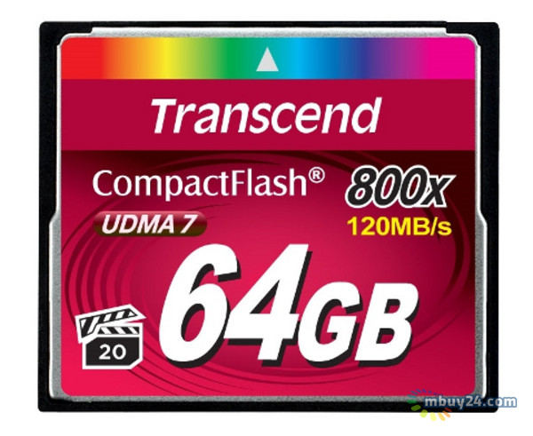 Карта пам'яті Transcend CF 64GB (800X) (TS64GCF800) фото №1