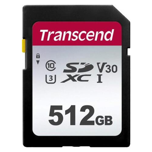 Карта памяти Transcend 512GB SDXC C10 UHS-I R95/W45MB/s (JN63TS512GSDC300S) фото №1