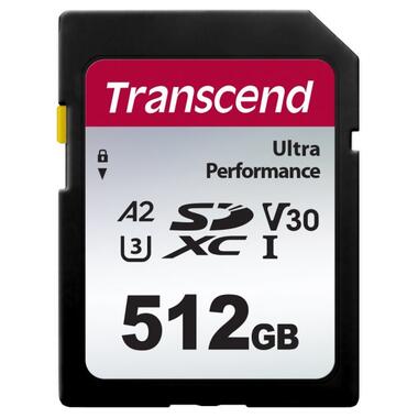 Карта пам'яті Transcend SD 512GB C10 UHS-I U3 A2 R160/W90MB/s 4K (TS512GSDC340S) фото №1