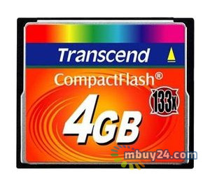 Карта пам'яті Transcend 4GB Compact Flash (133X) (TS4GCF133) фото №1