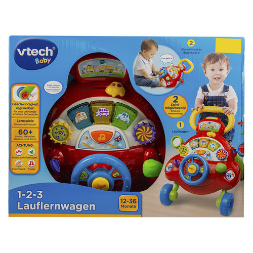Детские ходунки-толкалки с игровой панелью VTech 45х30см Синий, Красный, Желтый фото №1
