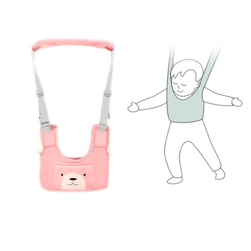 Дитячі віжки-ходунки 2Life Pink слюнявчик (n-1053) фото №3