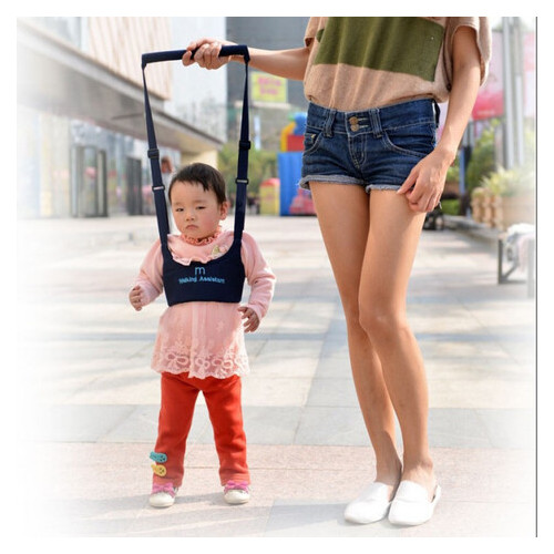 Набір 2Life дитячі віжки-ходунки Walking Assistant Moby Baby Синій та Слинявчик на кнопці Білий (n-1055) 2Life фото №4
