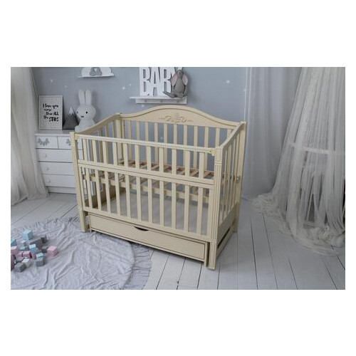 Ліжко дитяче Baby Comfort ЛД5 Слонова кістка з ящиком фото №3