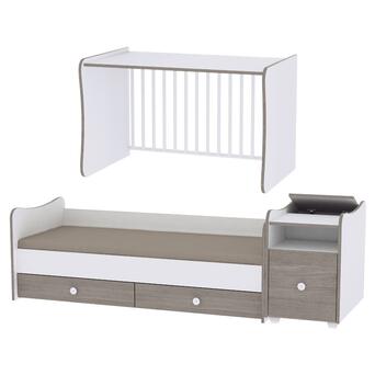 Дитяче ліжко-трансформер Lorelli 6 в 1 Trend White Vintage Gray фото №3