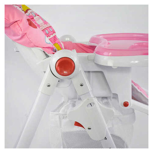 Дитячий стільчик для годування JOY К-73480 (1) ПОНІ колір рожевий, в коробці фото №4
